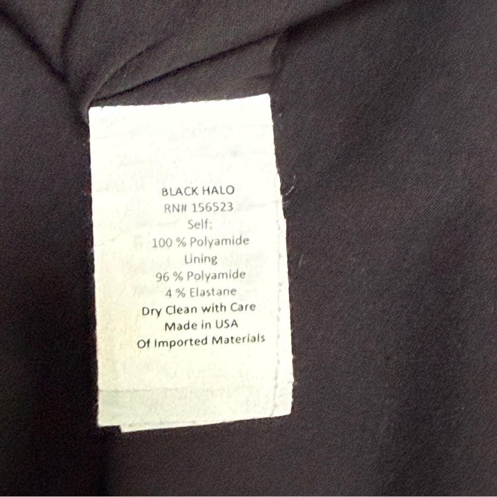 Black Halo Classic Black Dress Made In The USA NWT Size 14 - Picture 6 of 9